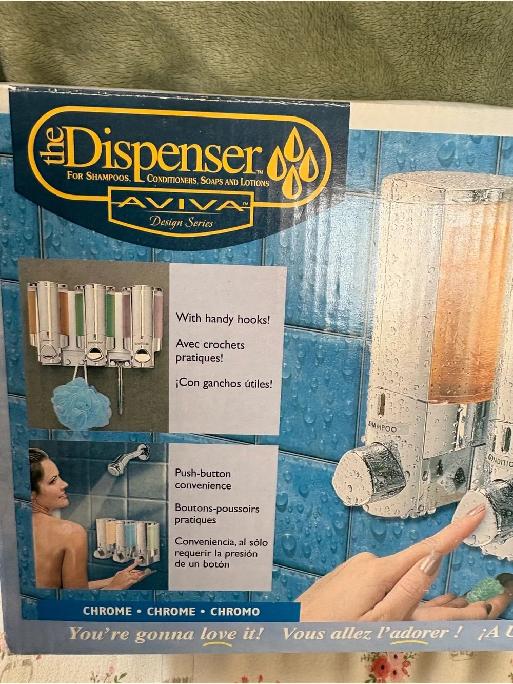 The Dispenser AVIVA Triple Chrome Shower Dispenser - Green